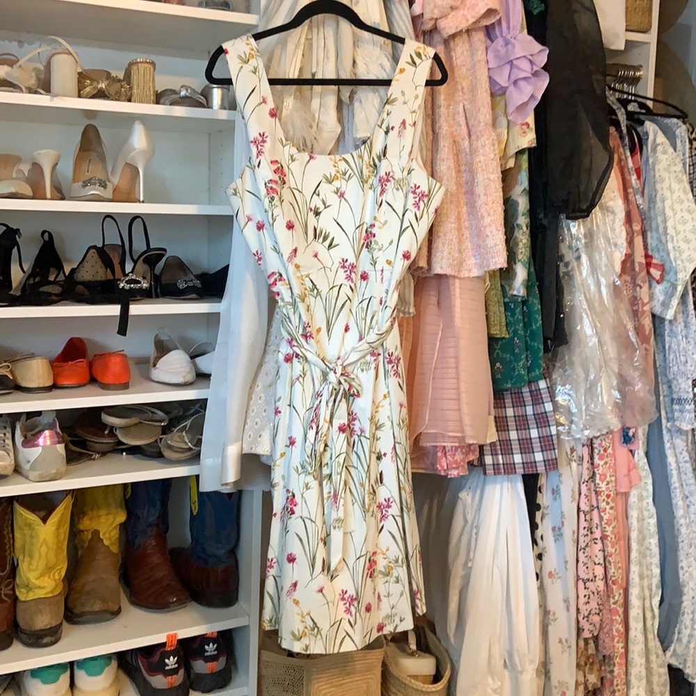 GAL MEETS GLAM FLORAL COTTON DRESS